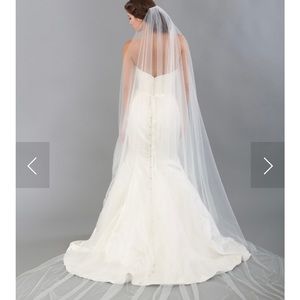 NWT Bel Aire Bridal Cathedral One Tier Veil Ivory Luxe Tulle
